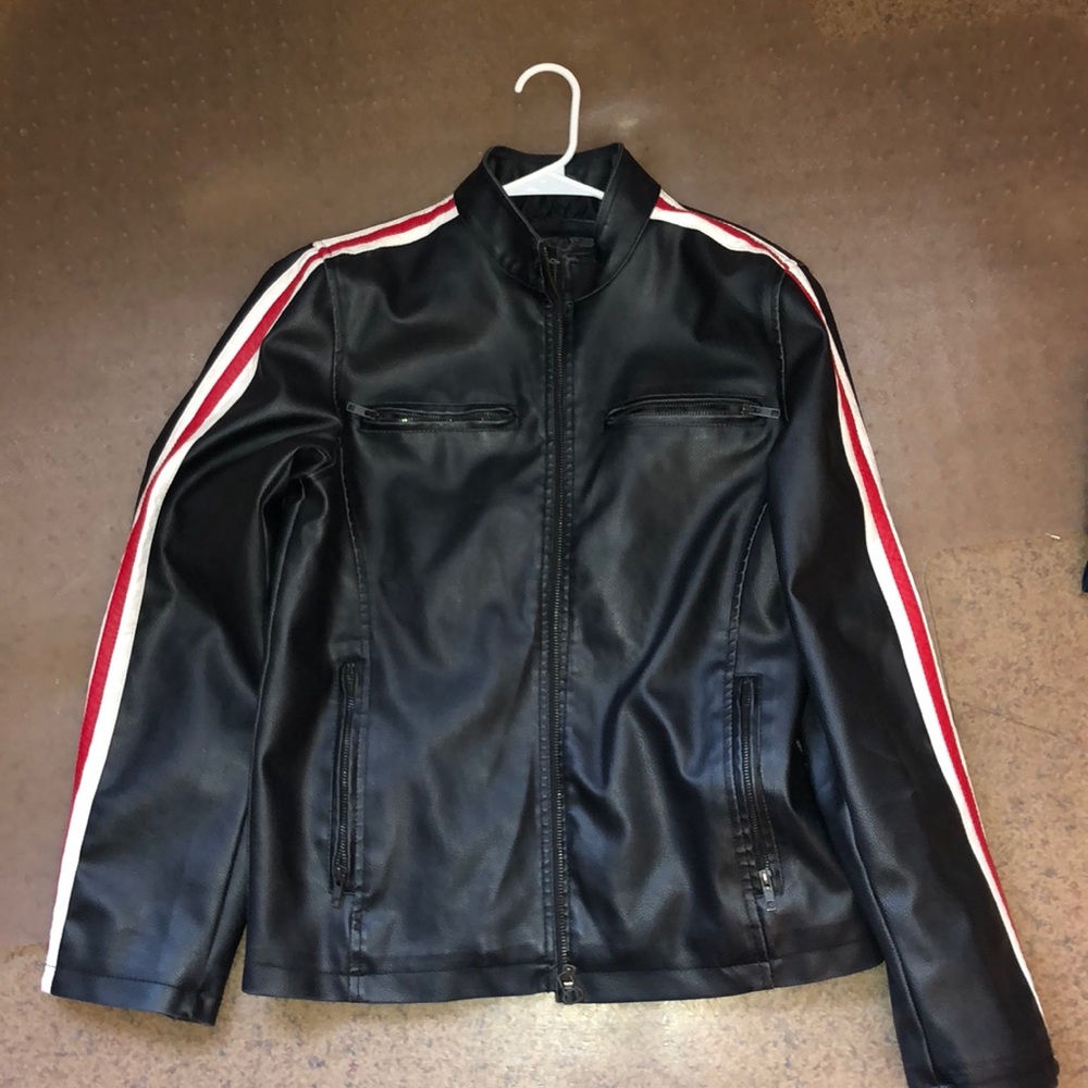Wilson’s faux-leather jacket